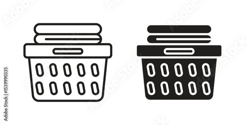 Laundry basket icon for social media, app, and web design. Vector illustration.