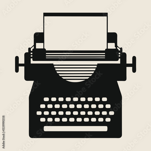 vintage typewriter vector illustration