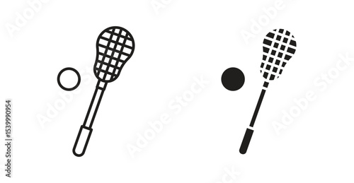 Lacrosse stick ball icon