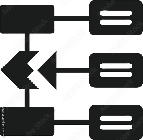 Minimalist ai data flow diagram illustrating neural network processing and data relationships