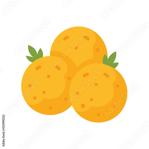 Cheese balls coated with herbs and crunchy texture Vector illustration