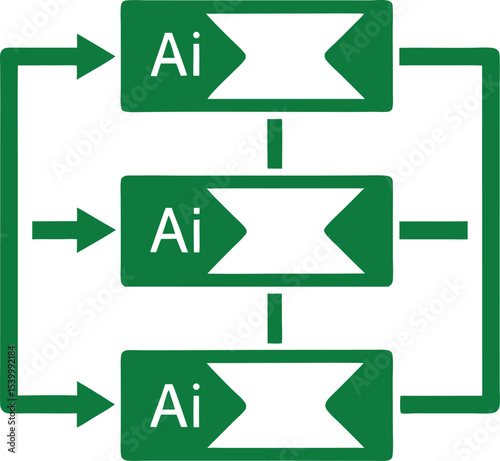 Green ai technology illustration with neural connections for future development