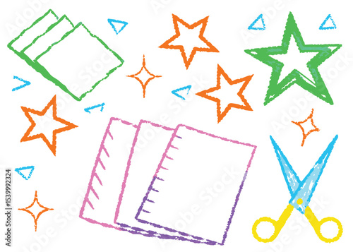 Colorful pencils and an eraser mark the concept of choice, a vibrant design for business illustrations