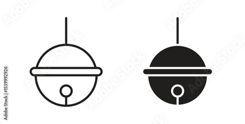 Jingle bell icon Logos. Flat Vector Icon Design Template