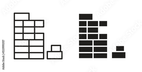 Jenga icon Logos. Flat Vector Icon Design Template