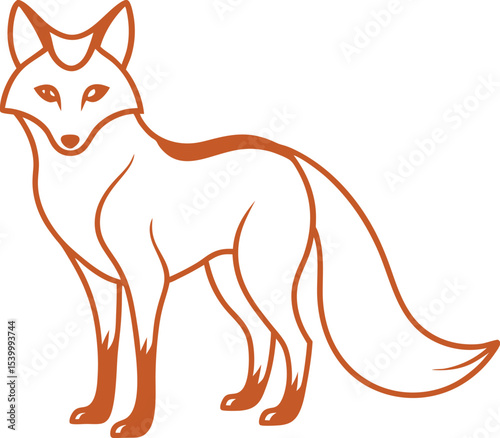 fox cartoon isolated on white