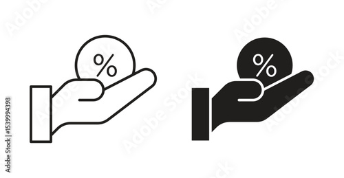 Interest icon Logos. Flat Vector Icon Design Template