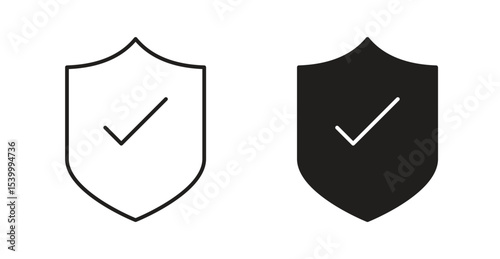 Insured icon Logos. Flat Vector Icon Design Template