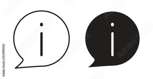 Info icon Logos. Flat Vector Icon Design Template