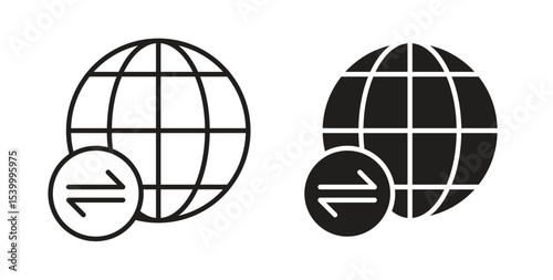 Import export icon Logos. Flat Vector Icon Design Template
