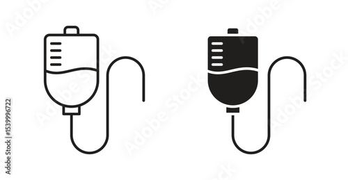 IV bag icon Logos. Flat Vector Icon Design Template