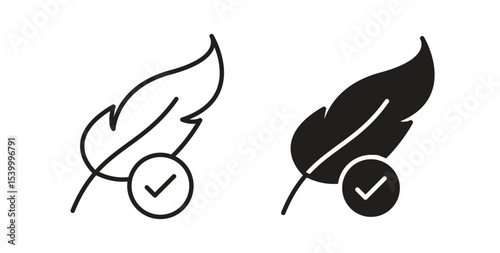 Hypoallergenic tested icon Logos. Flat Vector Icon Design Template