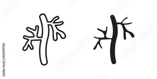 Human artery icon Logos. Flat Vector Icon Design Template