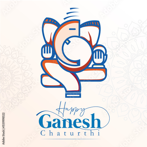 A creative depiction of Ganesh Puja showcasing Lord Ganesha in a vibrant festive setup, symbolizing devotion, culture, and spiritual celebration with artistic elegance.