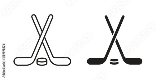 Hockey sticks icon