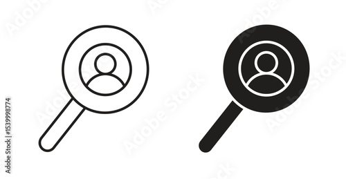 Hiring icon Logos. Flat Vector Icon Design Template