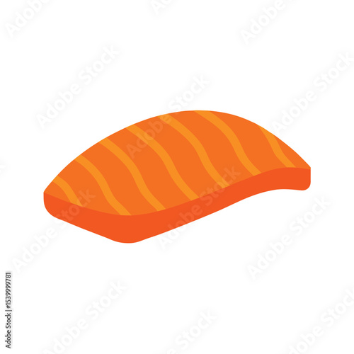 Miso glazed salmon fillet seared to perfection Vector illustration