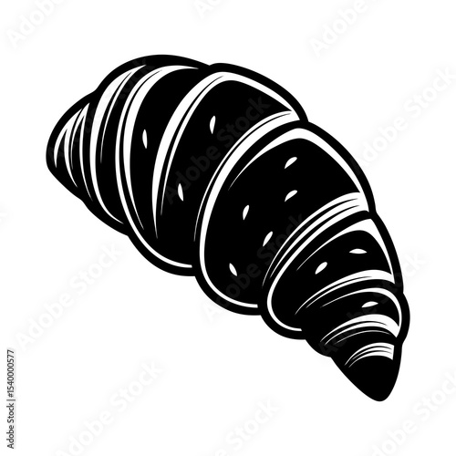 Delicious croissant vector illustration for bakery logo, breakfast menu, and food blog design elements
