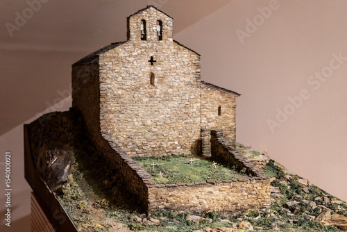 Collection of models of Romanesque art in Andorra, Model of the Romanesque hermitage of Sant Serni de Nagol, Sant Julia de Loria, Escaldes-Engordany Art Center (CAEE), , Principality of Andorra