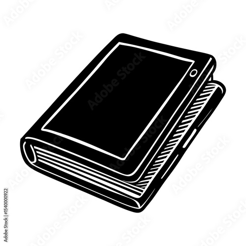Explore digital reading with ebook reader and traditional book vector graphic illustration design element