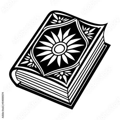 Discover vintage book illustration with floral design for reading and knowledge enthusiasts today
