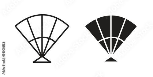 Hand fan icon Logos. Flat Vector Icon Design Template