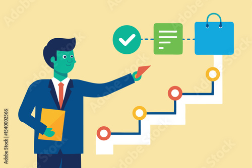 -product-manager-presenting-roadmap-milestones----.eps