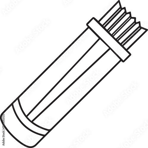 quiver outline vector illustration, line art