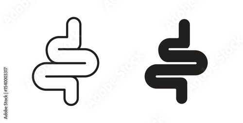 Gut icon Logos. Flat Vector Icon Design Template