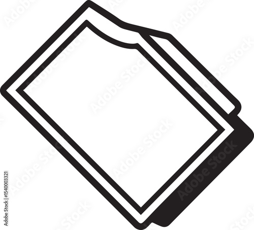 referee card outline vector illustration, line art