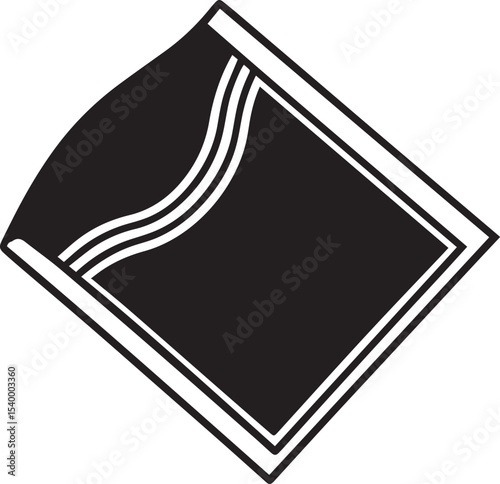 referee card outline vector illustration, line art