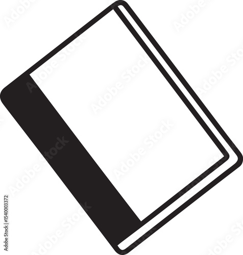 referee card outline vector illustration, line art