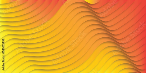 Abstract layered gradient background design showcasing a seamless blend of warm yellow and orange tones creating a visually appealing textured pattern for various design purposes.