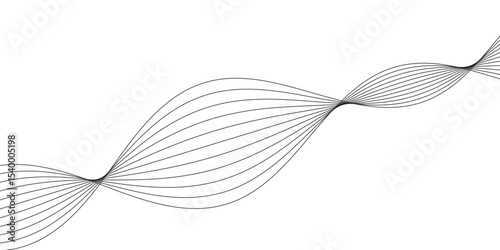 Elegant abstract graphic design with wavy lines and smooth curves against a clean white background suitable for digital art