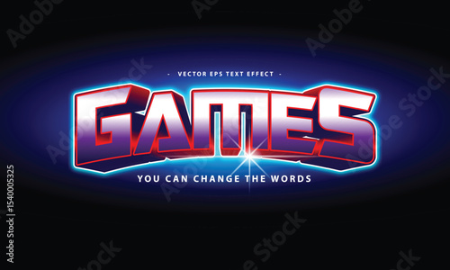 games text effect illustration