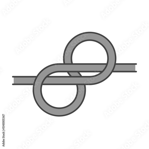 Strong rope,  square knot