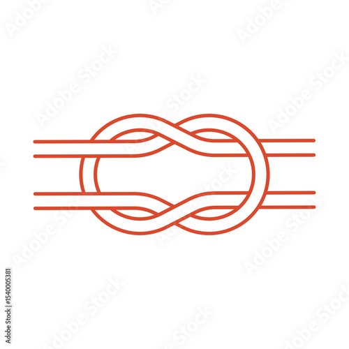 Loop knot line icon