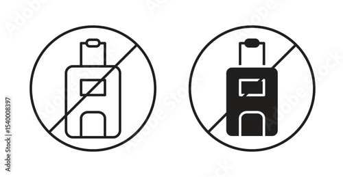 Forbidden luggage sign