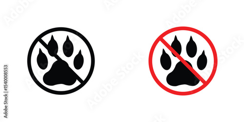 Forbidden dog pet sign