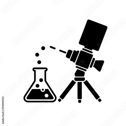 Scientific photographer capturing chemical reaction in laboratory setting  