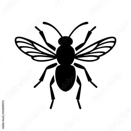 Black silhouette of a bee in flight for Scientific Photographer's Day  