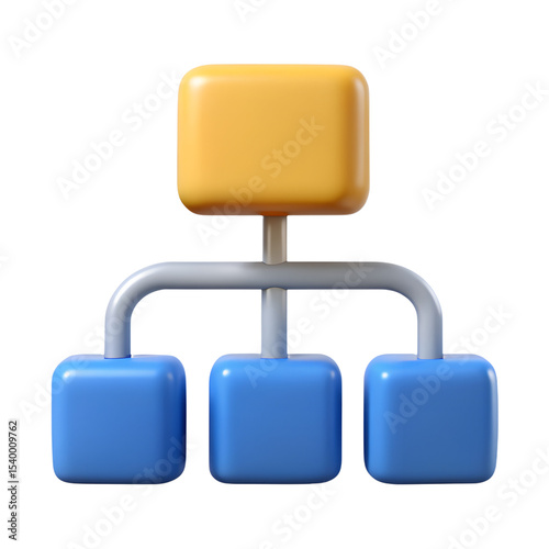 Fototapeta Naklejka Na Ścianę i Meble -  3D Sitemap Structure Icon