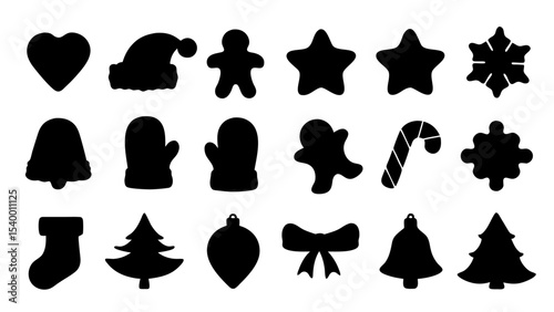 set of christmas xmas vector