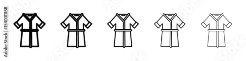 Bathrobe icon isolated vector on white background set