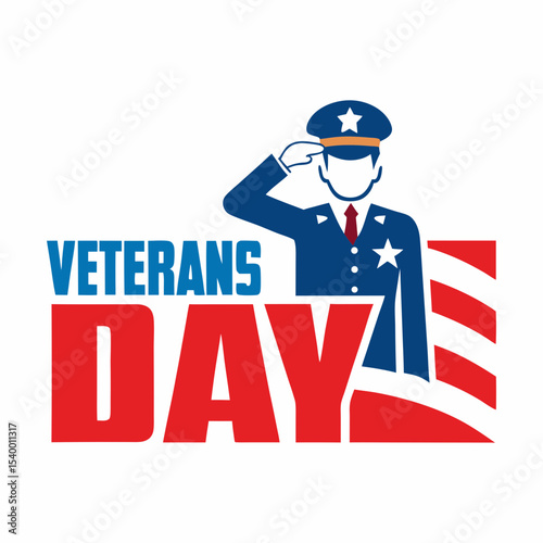 typography design of happy veterans day