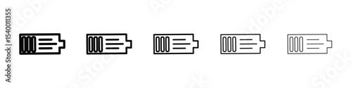 Battery fast charge icon isolated vector on white background set