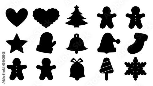 set of christmas xmas vector