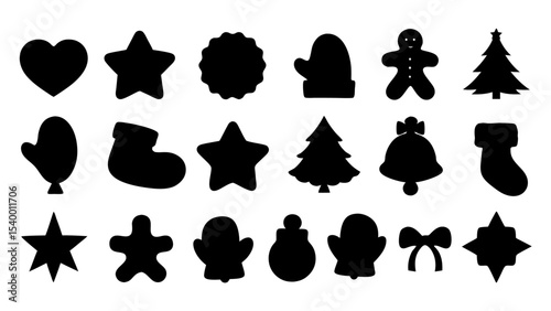 set of christmas xmas vector