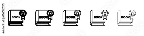 best seller book icon isolated vector on white background set