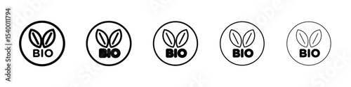 Bio vector icon isolated vector on white background set